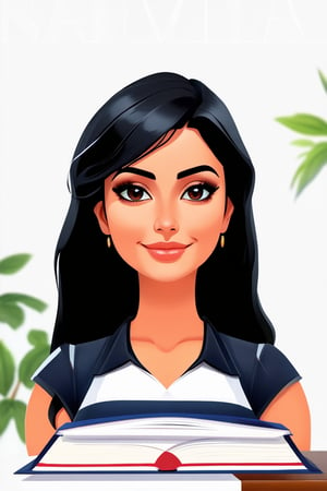 "Exactly the image attached, Single Realistic 20 years old Beautiful young Sri Lankan woman,oily skin,white skin tone,shiny black hair, book, chubby face"