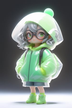 Full body, 3d artwork,  super cute boy, pop mart toys,  front view, super detail, blind box, T pose,Cute female  cyberpunk hacker with green colored glasses, in a jacket with a Beanie long grey hair half teeshirt ripped jeanscyberpunk 2077 poster art, unreal engine, cozy indoor lighting, artstation, best quality, 3d icon clay render, blender, OC renderer, full body reference sheet, dribble, high detailed, 8k, studio lighting, 3D rendering, Nintendo trendy, best details, higdefinition, high resolution,cute cartoon 
