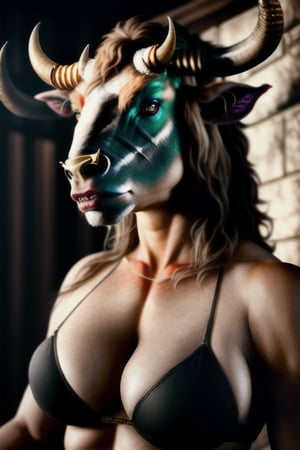 photorealistic,fantasy art, sexy hot minotaur