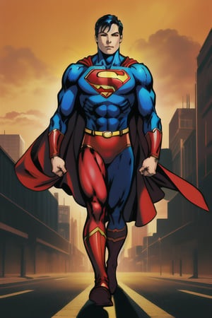 super man 
walking 