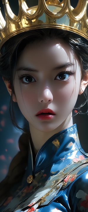 breathtaking ethereal RAW photo of female ((poster of a sexy [princess, suffering, burdened by the weight of a crown, ] in a [ ], pissed_off,angry, latex uniform, eye angle view, ,dark anim,minsi,goeun, , , )), dark and moody style, perfect face, outstretched perfect hands . masterpiece, professional, award-winning, intricate details, ultra high detailed, 64k, dramatic light, volumetric light, dynamic lighting, Epic, splash art .. ), by james jean $, roby dwi antono $, ross tran $. francis bacon $, michal mraz $, adrian ghenie $, petra cortright $, gerhard richter $, takato yamamoto $, ashley wood, tense atmospheric, , , , sooyaaa,IMGFIX,Comic Book-Style,Movie Aesthetic,action shot,photo r3al,bad quality image,oil painting, cinematic moviemaker style,Japan Vibes,H effect,koh_yunjung ,koh_yunjung,kwon-nara,sooyaaa,colorful,roses_are_rosie,armor,han-hyoju-xl
