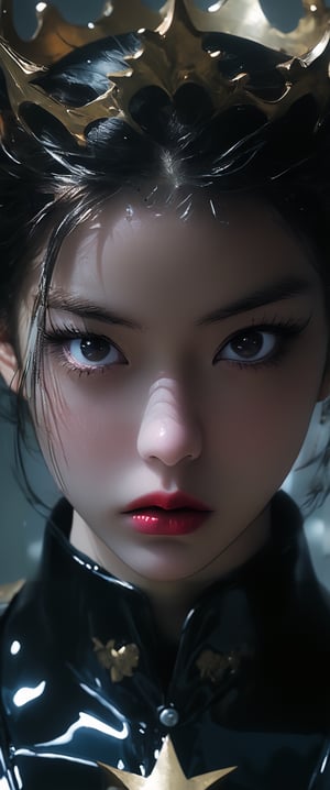 breathtaking ethereal RAW photo of female ((poster of a sexy [princess, suffering, burdened by the weight of a crown, ] in a [ ], pissed_off,angry, latex uniform, eye angle view, ,dark anim,minsi,goeun, , , )), dark and moody style, perfect face, outstretched perfect hands . masterpiece, professional, award-winning, intricate details, ultra high detailed, 64k, dramatic light, volumetric light, dynamic lighting, Epic, splash art .. ), by james jean $, roby dwi antono $, ross tran $. francis bacon $, michal mraz $, adrian ghenie $, petra cortright $, gerhard richter $, takato yamamoto $, ashley wood, tense atmospheric, , , , sooyaaa,IMGFIX,Comic Book-Style,Movie Aesthetic,action shot,photo r3al,bad quality image,oil painting, cinematic moviemaker style,Japan Vibes,H effect,koh_yunjung ,koh_yunjung,kwon-nara,sooyaaa,colorful,roses_are_rosie,armor,han-hyoju-xl
