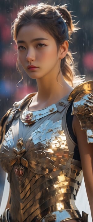 beautiful picture portrait of an armored knigh, full body view, (cinematic lighting), [detailed ambient light], wearing an old roman style armor, (realistic proportions), (sharp focus:0.9), (masterpiece), multi-tone, Ultra realistic, masterpiece, highest quality, ultra detail,adorable, absurd res, by Pino Daeni, by Ruan Jia, by Shiitakemeshi, by Alayna Lemmer, by Carlo Galli Bibiena, fantasy, , , , , god rays, mist, golden city,sooyaaa,jennierubyjenes,minsi,roses_are_rosie,OlgaKostyantynivnaKurylenko,kwon-nara,gokim