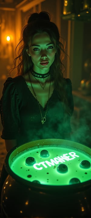  70mm lens, full-color photograph, shadows, cinematics lighting, volumetric lights, realistic lights, three quarter view, film grain, BREAK, Background: a witch's hut, dark, Top down view of a young witch, stirring in a cauldron full of a green soup-like liquid, eye-balls floating in the soup, green luminescent text in the soup that says: "CTMAKER", orange light in the back ground, looking at the viewer





.

.. Film grain and blur enhance the cinematic feel, transporting us back to a low-res 1980s movie screen.,ct-jennie,ct-vero13,ct-smeraldity,ct-bibity
t.,ct-chasartre,ct-bustyy2,ct-kbright,ct-chainb,ct-biskitity,ct-rosity,ct-smeraldity,ct-hyuntity,ct-leetity,ct-arix,ct-savaga,ct-muun,ct-vituajis,ct-identityV2,ct-dbe,ct-blondie,ct-amantity,ct-portuguitity,ct-blodolx