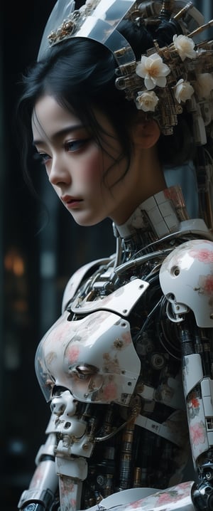 breathtaking ethereal RAW photo of female (A Robot Geisha with a(( High Gloss )),((white Plastic face)) and Body.Cyborg,Girl,Android


 )), dark and moody style, perfect face, outstretched perfect hands . masterpiece, professional, award-winning, intricate details, ultra high detailed, 64k, dramatic light, volumetric light, dynamic lighting, Epic, splash art .. ), by james jean $, roby dwi antono $, ross tran $. francis bacon $, michal mraz $, adrian ghenie $, petra cortright $, gerhard richter $, takato yamamoto $, ashley wood, tense atmospheric, , , , sooyaaa,IMGFIX,Comic Book-Style,Movie Aesthetic,action shot,photo r3al,bad quality image,oil painting, cinematic moviemaker style,Japan Vibes,H effect,koh_yunjung ,koh_yunjung,kwon-nara,sooyaaa,colorful,bones,skulls,armor,han-hyoju-xl
,DonMn1ghtm4reXL, ct-fujiii,ct-jeniiii, ct-goeuun,mad-cyberspace,FuturEvoLab-mecha,cinematic_grain_of_film,a frame of a animated film of,score_9,3D,style akirafilm,Wellington22A,cyborg style,ct-virtual,Cyberpunk geisha