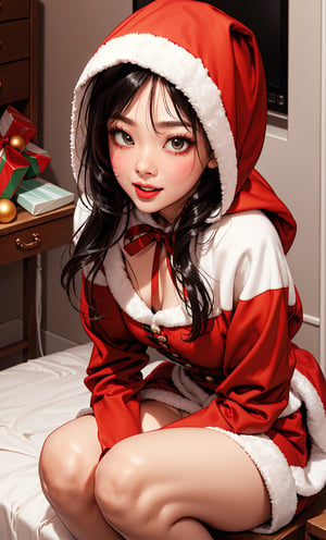 bizarre sad little Red Riding Hood , christmas eve ,happy_face,m_kayoung,bibilorashy, 