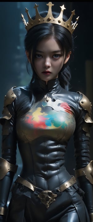  breathtaking ethereal RAW photo of female ((poster of a sexy [princess, suffering, burdened by the weight of a crown, ] in a [ ], pissed_off,angry, latex uniform, eye angle view, ,dark anim,minsi,goeun, , , 
)), dark and moody style, perfect face, outstretched perfect hands . masterpiece, professional, award-winning, intricate details, ultra high detailed, 64k, dramatic light, volumetric light, dynamic lighting, Epic, splash art

.. ), by james jean $, roby dwi antono $, ross tran $. francis bacon $, michal mraz $, adrian ghenie $, petra cortright $, gerhard richter $, takato yamamoto $, ashley wood, tense atmospheric, , , , sooyaaa,IMGFIX,Comic Book-Style,Movie Aesthetic,action shot,photo r3al,bad quality image,oil painting, cinematic moviemaker style,Japan Vibes,H effect,koh_yunjung
,koh_yunjung,kwon-nara,sooyaaa,colorful,roses_are_rosie,armor,han-hyoju-xl,kimtaeri-xl,kim youjung