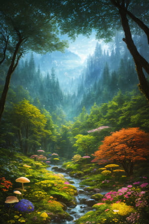 masterpiece, uhd, hdr, highly detailed, best quality, high quality,extremely detailed CG unity 8k wallpaper, An enchanting and dreamy scene of a fantasy forest, with towering trees, glowing mushrooms, and hidden fairy glens, creating a sense of mystique and enchantment, artstation, digital illustration, intricate, trending, pastel colors, oil paiting, award winning photography, Bokeh, Depth of Field, HDR, bloom, Chromatic Aberration ,Photorealistic,extremely detailed, trending on artstation, trending on CGsociety, Intricate, High Detail, dramatic, art by midjourney