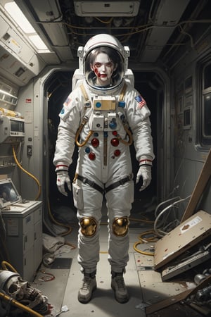 score_9, score_8_up, score_7_up,Best quality, Masterpiece, Ultra High Resolution, (Realistic:1.37), ((full body shot:1.3)), zombie astronaut with broken helmet in anime style, 4k, high quality
 8K full-body rendering, Full character rendering, artstation, masterpiece, horror,