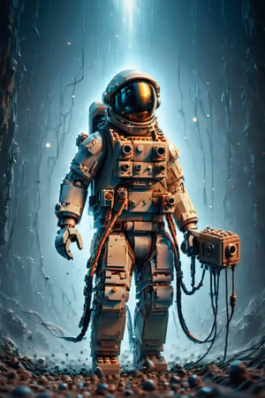 ((masterpiece)), ((best quality)), 8k, high detailed, ultra-detailed, a haunting and ethereal digital painting of A cosmic astronaut traverses the void, seeking answers among the stars. Movie Poster, cinematic light, Professional Art
many details, extreme detailed, full of details, wide range of colors, Dramatic, Dynamic, Cinematic, Sharp details, Insane quality, Insane resolution, Insane details. Masterpiece, 32k resolution. oblivious to the dark and eerie surroundings. The figure is intricately detailed, with delicate looks and a weathered appearance. The composition is dynamic and atmospheric, with muted colors and dramatic lighting, evoking a sense of mystery and foreboding. Inspired by the works of classical painters like Caspar David Friedrich, this artwork captures the captivating and haunting nature of the scene. Created using digital painting techniques and rendered with realistic textures and lighting effects for a stunning and immersive visual experience.,more detail XL,cinematic_grain_of_film,lego,LegendDarkFantasy