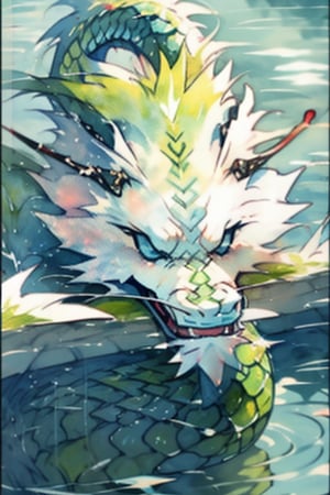 white, blue, watercolor, outside, dragon, water, cute, kawi, small, logo,