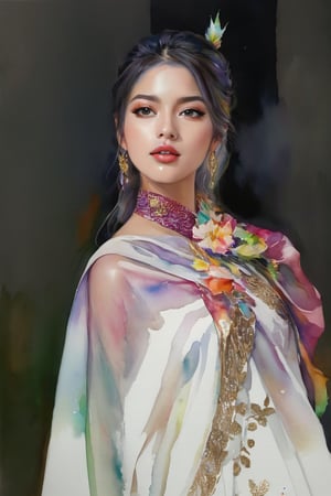 Colorful beautiful woman, a woman 18-years old, a small kid, young boy, multiple color messy hair, watercolor, nice perfect face, multiple colors, intricate detail, splash screen, 8k resolution, masterpiece, cute face,art station digital painting smooth veryBlack ink flow, 8k resolution photorealistic masterpiece, intricately detailed fluid gouache painting, calligraphy, acrylic, watercolor art, professional photography, natural lighting, volumetric lighting maximalist, complex, elegant, expansive, fantastical, side face, sharp eyes 