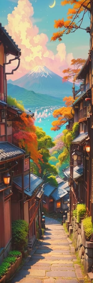 a breathtaking close-up photo, a nonsensical journey of a group of hero, nostalgic and beautiful scenery, adventure theme, use ghibli studio color pallete to create a masterpiece anime still picture, fantasy, aw0k euphoric style