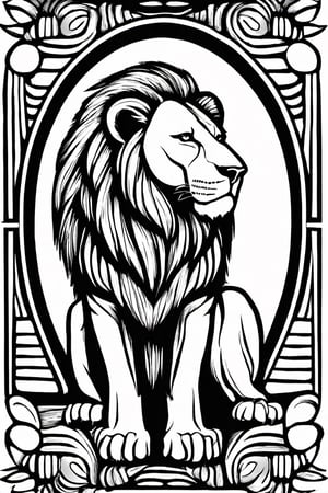 african_lion,ColoringBookAF
