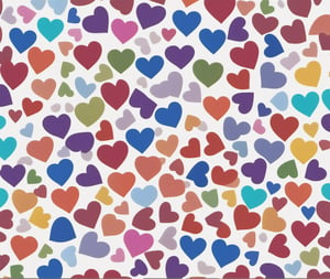 mini pattern love hearts with rainbow color, love,random mix, masterpiece,AiArtV