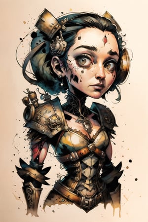 disney banksy art sticker, fantasy character, soul, digital illustration, comic book style, steampunk noir, perfect anatomy, centered, approaching perfection, dynamic, highly detailed, watercolor painting, artstation, concept art, soft, sharp focus, illustration, art by Carne Griffiths and Wadim Kashin, more realistic 