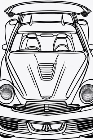coloring page of a car
