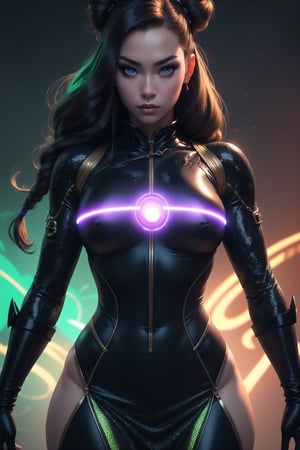 nsfw, nude, 21yo naked girl, professional photo, masterpiece, photorealistic, hyper-detailed, realistic, ultra-high resolution, correct anatomy, highest quality

bondage harness, 2 girls, 1 brown african american girl with long hair dreadlocks and purple and black futuristic ninja outfit and purple glowing eyes, 1 tan japanese american girl with two space buns and green and black futuristic ninja outfit and green glowing eyes, dragon and snake in background, digital details, simple background, looking at viewer, anime style, cute, cartoon style, serious face, playfull, dynamic, neon, magic particules, friendly, purple and green flames, swords, technology, 4k quality, digital, beauty, toned athletic body, dramatic lighting,miko dressing futuristic, long qipao dress, 3DMM,  sexy,High detailed ,artgerm