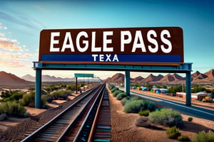((masterpiece photography)), ((Immigration across the Mexican Border in to Texas))), ((( migrants sneaking into the USA))), (((overhead sign that says, "Eagle Pass Texas"))), complex 3d render, intricate reflections, ultra-detailed, HDR, Hyperrealism, sharp focus, Panasonic Lumix s pro 50mm, 8K, octane rendering, raytracing, (((professional photography))), high definition, photorealism, hyper-realistic, bokeh, depth of field, dynamically backlit, sharp edges, studio, vibrant details, ((professional Color grading)), photorealistic , detailmaster2, (photo realistic), (Sharp Focus) 