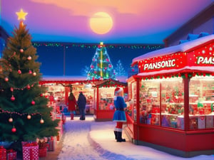 (((masterpiece))), ((Snowy Christmas scene in santas toy shop with beautiful blond haired girl facing the camera with iridescent blue eyes)), medium shot, background:snowy Christmas scene, ((Santas Elves Making Toys and christmas lights lit up around the toy shop)), (happy elves smiling and walking around toy shop enjoying the Christmas spirit), complex 3d render, intricate reflections, ultra-detailed, HDR, Hyperrealism, Panasonic Lumix s pro 50mm, 8K, octane rendering, raytracing, (((professional photography))), high definition, photorealism, hyper-realistic, bokeh, depth of field, dynamically backlit,  studio, vibrant details, ((professional Color grading)), photorealistic ,detailmaster2,photorealistic, sharp edges,  sharp focus ,christmas,happy_christmas_background,aw0k euphoric style