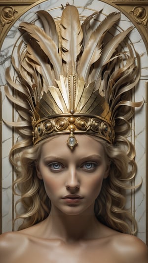 Photorealistic, masterpiece, hyper detailed photography of the face of a beautiful noble lady in ancient Greece,  looking at camera, art by aaron horkey, epic poster, blond hair, a luxuriously decorated Roman interior, best quality, 8k UHD, 8k, ultra quality, highly detailed, closed mouth, warm lighting, soft lighting, closeup, smooth lighting, softbox,  professional photography, storm in the background, natural face, natural beauty, skinny, , front view ,The_Resurrectionist. ,more detail XL,Masterpiece