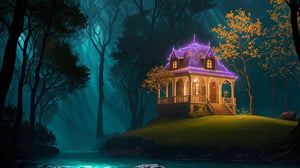 A fairy castle by the river, trees, clouds, 
colorful,  ultra highly detailed,  32 k,  Fantastic Realism complex background,  deep rich colors,  ultra detailed,  intricate details,  fantasy concept art, dynamic lighting,  lights,  digital painting,  intricated pose,  highly detailed intricated,  stunning,  textures,  iridescent and luminescent scales,  breathtaking beauty,  pure perfection,  divine presence,  unforgettable,  impressive,  volumetric light,  auras,  rays,  vivid colors reflects,  sf,  greg rutkowski, beautiful detailed intricate insanely detailed octane render trending on artstation,  8k artistic photography,  photorealistic concept art,  soft natural volumetric cinematic perfect light, Landskaper,Landskaper