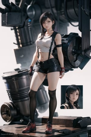 best quality,masterpiece,extremely detailed CG unity 8k wallpaper,official art, 1girl,solo,upper body,simple background,white background,looking at the viewer ,tifa lockhart