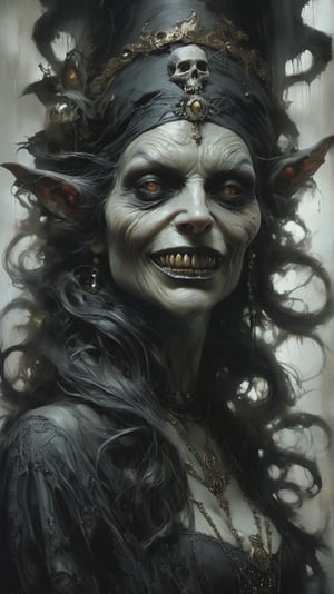 Leak - A shapeshifting witch with a grotesque face, practicing black magic,

MASTERPIECE by Aaron Horkey and Jeremy Mann, sharp, masterpiece, best quality, Photorealistic, ultra-high resolution, photographic light, illustration by MSchiffer, Hyper detailed