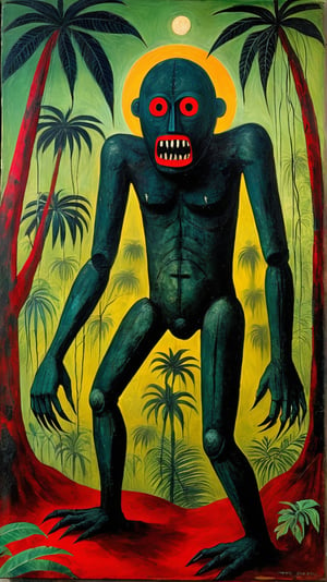 painting of a scary creature in jungle by Rufino Tamayo’s