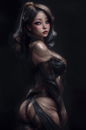 ((masterpiece, best quality)),  sexy kitana outfit, bust, medium breasts, toned ass, toned thighs, curvy body, sexy model, long layered black hair, long layered bangs, wavy hair, brown highlights, detailed eyes, long lashes, black eye liner, extended eye liner, blush, dark red lipstick, detailed eyes, detailed face, detailed lips, detailed hair, close up,  seducing, flirting, sensual, horny, thick lips, sexy lips, hmmikasa, perfecteyes , perfecteyes, realistic, 8k, realistic skin, detailed, hmmikasa, big boobs
,*see description and examples*,kitana,nanakomatsu,lora:hyoon_v1:0.8,Realism, perfect skin, perfect face, perfect eyes, sexy eyes, perfect lips, 