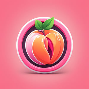 A logo for an adult video community,peach, bold, themed colors (white, peach, pink)., LogoRedAF,3d style,tshirt design