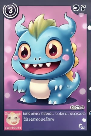 card game, monster cute, simple background, card, 