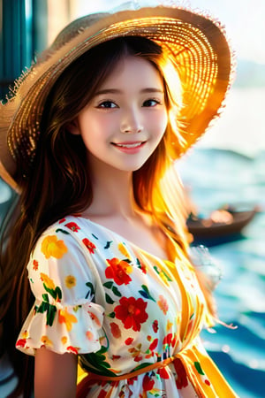 (extreme close up:1.4), (face focus:1.4),(side face:1.4)),(1girl surrounded by soft_light:1.4), (backlighting:1.4), (lighting),(flowing fabric:1.3), ((Floral_summer_dress:1.4),(Straw_hat:1.3)),
(masterpiece), realistic, HDR, highly detailed, 8k, raw photo,
ambient occlusion, natural, harmonious composition, warm tones, fine art photography,