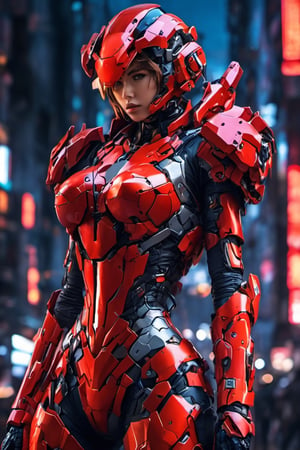 Super Sexy Superheroines, ultra-detailed, 
((High resolution)),((high detailed)), cowboy shot, photorealistic, masterpiece, official art, futuristic space background, blur backgound, raw photo, best quality, 8k resolution, 
sole_female, character focus, 22 years old, black hair, short hair, two buns, resemble  Asuka Langley, mecha, mechanical girl, red neon light exosuit, neon genesis evangalion, mechanical pilot suit, beautiful eyes, (delicate face), perfect detail, arms crossed in a defensive stance, perfect feet, sexy legs, large breasts, large breasts plate, nice boobs, lots of exposed skin, full body, cleavage cutout, torn clothing, torn armor, damaged armor, dirty armor, wounded face, dirty face,
cinematic lighting, dark studio, ((hyper detailed face)),((hyper detailed eyes)),(((exposed thighs))), 3DMM, Mecha_Black_RX, cyborg style,  explosions behind 