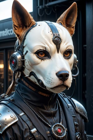 extremely detailed, hyper realistic, Cinmatic,
(Wearing ultra detailed dog MASK:1.5),standing under mooligh, More Detail, ultrarealism, cinematic, ultra high definition, hyper realistic,Cyberpunk,demonictech,more detail XL,Obsidian Enigma Art Style,Cybermask,Extremely Realistic