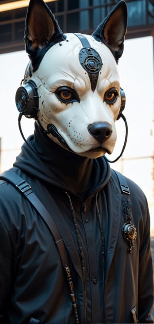 extremely detailed, hyper realistic, Cinmatic,
(Wearing ultra detailed dog MASK:1.5),standing under mooligh, More Detail, ultrarealism, cinematic, ultra high definition, hyper realistic,Cyberpunk,demonictech,more detail XL,Obsidian Enigma Art Style,Cybermask,Extremely Realistic