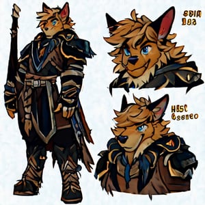 (CharacterSheet:1t),pirate, 1male, Roman_armor, black_fox, ancient_roman, aqua_hair, blue_eyes, anthromorph, high_resolution, digital_art, cute_fang, golden_jewelry, animal_tail,messy_hair, fancy, hunter, (multiple views, full body, upper body, reference sheet:1), back view, front view,(white background, simple background:1.2),(dynamic_pose:1.2),(masterpiece:1.2), (best quality, highest quality), (ultra detailed), (8k, 4k, intricate), (50mm), (highly detailed:1.2),(detailed face:1.2), detailed_eyes,(gradients),(ambient light:1.3),(cinematic composition:1.3),(HDR:1),Accent Lighting,extremely detailed,original, highres,(perfect_anatomy:1.2),SZ_4po enviroment,vane /(granblue fantasy/),nargacuga armor,lord of the rings (but careful with the word "lord"), digital_art