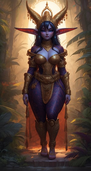 Massive detailed animated masterpiece of DnD race wood elf, jungle huntress lady full body, very long intricate hair, ultra detailed revealing hunt outfit, 32k, divine proportion, dim cinematic lighting, ultra detailed textures, perfect proportions, ultra-shiny detailed art by Russell Dongjun Lu, legendary person, noir-inspired portrait, exuding a sense of mysterious allure and captivating the viewer with its enigmatic gaze, dramatic character