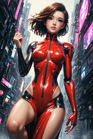 In the dimly lit still of a cyberpunk city, a technologically enhanced digital detective, half-woman and half-machine, stands amidst a neon-lit backdrop of flashing code and data streams. The image is a hyper-realistic digital painting, depicting the detective in intricate detail, from the glistening metal cybernetic implants to the pulsating energy of his synthetic eyes. Every pixel is meticulously rendered, showcasing a fusion of human and machine elements in a captivating way. The vibrant colors pop against the dark cityscape, creating a visually stunning and immersive experience for the viewer.

HD, 8K, Best Perspective, Best Lighting, Best Composition, Good Posture, High Resolution, High Quality, 4K Render, Highly Denoised, Clear distinction between object and body parts, Masterpiece, Beautiful face, 
Beautiful body, smooth skin, glistening skin, highly detailed background, highly detailed clothes, 
highly detailed face, beautiful eyes, beautiful lips, cute, beautiful scenery, gorgeous, beautiful clothes, best lighting, cinematic , great colors, great lighting, masterpiece, Good body posture, proper posture, correct hands, 
correct fingers, right number of fingers, clear image, face expression should be good, clear face expression, correct face , correct face expression, better hand position, realistic hand position, realistic leg position, no leg deformed, 
perfect posture of legs, beautiful legs, perfectly shaped leg, leg position is perfect, proper hand posture, no hand deformation, no weird palm angle, no unnatural palm posture, no fingers sticking to each other, clear different between fingers of the hand,
no deformed arm, better posture for arms, perfect arms, realistic arms, correct length of fingers, perfect length fingers, stunning look, use of fibonacci in the art, no unrealistic fingers, 

half_women, cybernetic, cybernetically_enhanced, machines, 