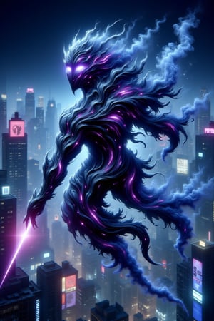 Go back
cyberpunk ninja, rooftop of skyscraper, dynamic pose, cybernetic suit with neon outlines, stealthy and agile, shimmering energy blades, glowing eyes under a high-tech hood, neo-Tokyo skyline, vivid city lights below, enhanced muscle structure visible, poised for action, atmospheric fog, cityscape illuminated by futuristic signage, 35mm, epitome of urban warrior, night sky backdrop with stars obscured by ambient city glow

