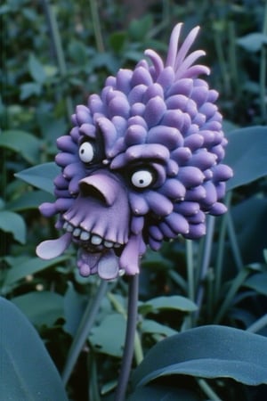 a living scary floral lavender that with menacing features