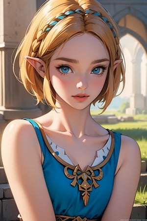 High Definition, 300 Dpi, 4k, beautiful, attractive, best quality, MASTERPIECE,1girl,princess zelda,ZeldaTOTK,short hair