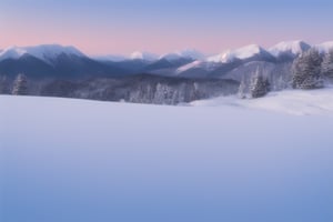 Snow-capped mountains:nightsky,moon,vast mountain range, surrounded by towering peaks adorned with blankets of glistening white snow. The jagged edges of the mountains create a dramatic and awe-inspiring landscape. The air is crisp and cool, and the silence is almost palpable. As sunlight reflects off the snow, it casts a soft, ethereal glow. The contrast between the pristine white snow and the deep blue sky adds to the breathtaking beauty of the scene.