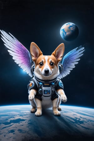 Create a high-definition image of a Pembroke Welsh Corgi on a space expedition. The corgi should be depicted in a 3D art style, similar to the modern Disney Pixar aesthetic. Imagine the corgi in a cute, futuristic space suit, exploring an exciting alien planet with vibrant colors and detailed textures. The scene should be dynamic and engaging, capturing the adventurous spirit of the corgi in a whimsical, Pixar-like universe.
FuturEvoLabWings, FuturEvoLabStyle,