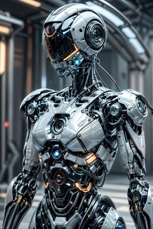 ((high resolution)), ((8K)), ((incredibly absurdres)), break. (super detailed metallic skin), (an extremely delicate and beautiful:1.3), break, ((1robot:1.5)), ((slender body)), (medium breasts), (beautiful hand), ((metallic body:1.3)), ((cyber helmet with full-face mask:1.4)), break. ((no hair:1.3)) , (blue glowing lines on one's body:1.2), break. ((intricate internal structure)), ((brighten parts:1.5)), break. ((robotic face:1.2)), (robotic arms), (robotic legs), (robotic hands), ((robotic joint:1.2)), (Cinematic angle), (ultra-fine quality), (masterpiece), (best quality), (incredibly absurdres), (highly detailed), high res, high detail eyes, high detail background, sharp focus, (photon mapping, radiosity, physically-based rendering, automatic white balance), masterpiece, best quality, ((Mecha body)), furure_urban, incredibly absurdres, science fiction, Fire Angel Mecha