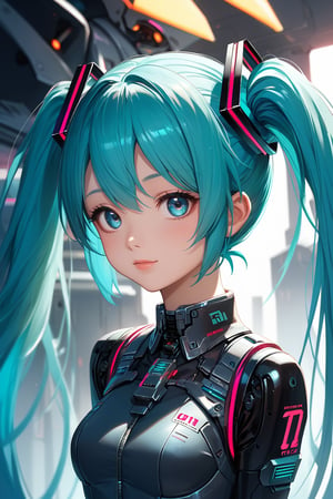 score_9, score_8_up, score_7_up, score_6_up, score_5_up, score_4_up, 
Source_Anime, Source_Japanese anime, Source_Pro anime, FuturEvoLab-Lora-mecha, 
masterpiece, best quality, hatsune miku, (mecha suit:0.8), tight suit, upper body, closed mouth, looking at viewer, arms behind back, highres, 4k, 8k, intricate detail, cinematic lighting, amazing quality, amazing shading, soft lighting, Detailed Illustration, anime style, wallpaper,FuturEvoLab-lora-mecha,FuturEvoLab-Bunny,FuturEvoLabCyberpunk,FuturEvoLabgirl