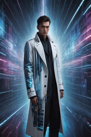 1boy, full body, imagine a doctor from 2077, wearing a crisp white coat, standing with a high-end future syringe in his hand and a stern expression on his face.
(Masterpiece, Best Quality, 8k:1.2), (Ultra-Detailed, Highres, Extremely Detailed, Absurdres, Incredibly Absurdres, Huge Filesize:1.1), (Photorealistic:1.3), By Futurevolab, Portrait, Ultra-Realistic Illustration, Digital Painting. (Time Travel Style:1.5), Cyberpunk Doctor, ,Mecha,Chinese Dragon