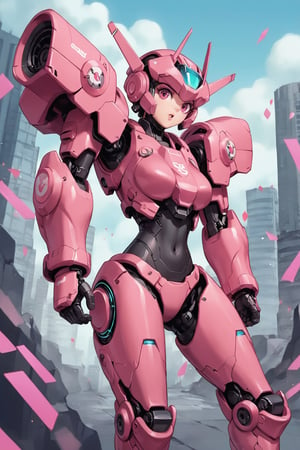 score_9, score_8_up, score_7_up, score_6_up, score_5_up, score_4_up, 
Source_Anime, Source_Japanese anime, Source_Pro anime, FuturEvoLab-Lora-mecha, 
1girl, solo, cute anime-style mecha girl, vibrant pink armor, expressive big eyes, animated expression, dynamic pose, cartoonish proportions, colorful cityscape background

