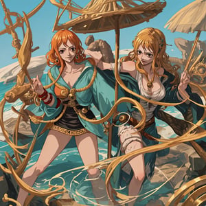 One piece one beautiful young woman nami in the crew X Viking