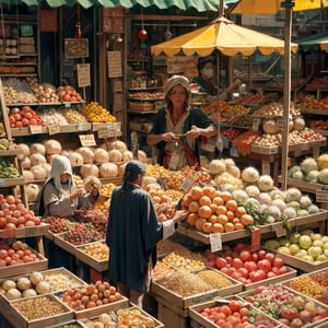 Market in another world It is sold to magical monsters and strange creatures. You hear the cries of merchants promoting their wares. There are even slaves and slaves.